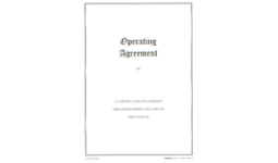 The LLC Operating Agreement is the most important document for your LLC. It is extremely important that you create an Operating Printed Agreement for your LLC entity. Order online or Call The Corporate Connection 1-800-523-2344