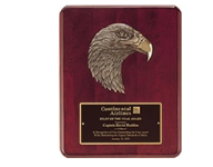 25% off cherry award plaque with cast eagle, customized with your Text or Company Logo. Order Online or 800-523-2344