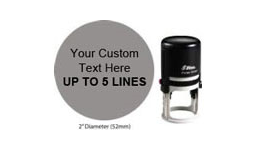 30% off 2" Round Self-Inking Stamp customized with your text or upload your own artwork. Order Online or Call 800-523-2344