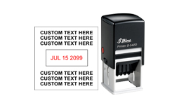 1-2 Days. Custom Date Stamps customized with your text and date band good for 7 years. Order online or call 800-523-2344