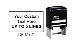2 x 1 3/16 Medium Custom Self-Inking Stamp customized with your Text or logo. Order online or Call The Corporate Connection 1-800-523-2344