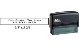 30% off 2.75 x 3/8 Custom Self-Inking Stamp customized with your text or artwork. Order online or Call The Corporate Connection 800-523-2344