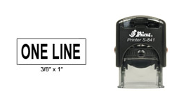 3/8 x 1 Small Custom Self-Inking Stamp customized with your Text or logo. Order online or call 800-523-2344