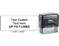 30% off 2 9/16 x 1 1/6 Custom Self-Inking Stamp customized with text or artwork. Order online or Call 800-523-2344