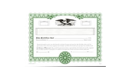 30% off Blank or Printed Stock Certificates for Corporate or LLC. Order Online or Call The Corporate Connection 800-523-2344. Fast Shipping