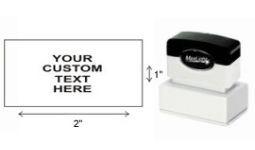 40% off.Custom Pre-Ink Stamp customized with up to 5 lines of text or your artwork. Order online or Call The Corporate Connection 1-800-523-2344